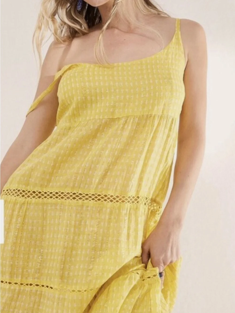 Free People Intimately  Yellow Maxi Dress
